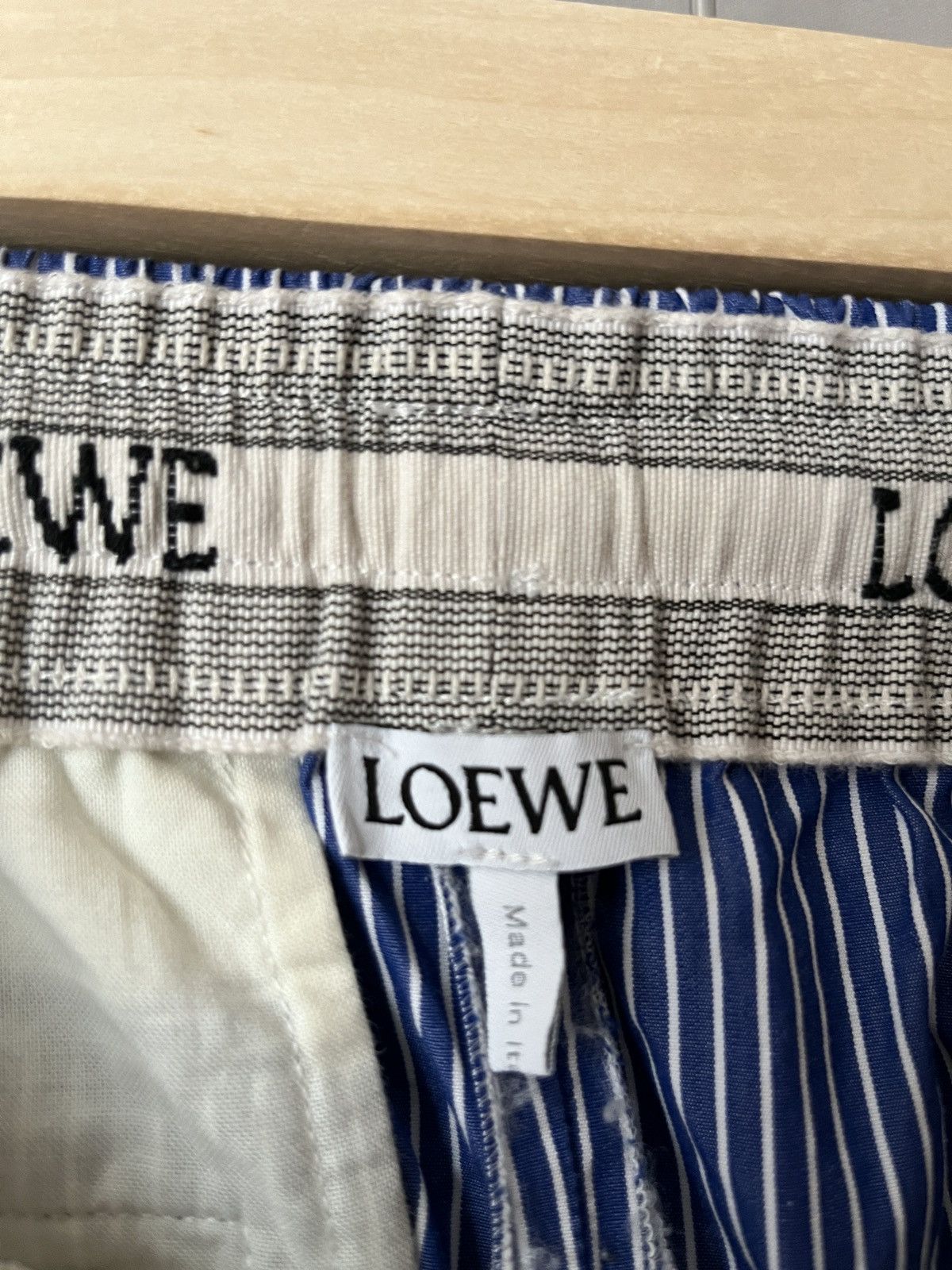 Loewe LOEWE Blue White Striped Shorts Size 25" / US 0 / IT 36 - 19 Thumbnail
