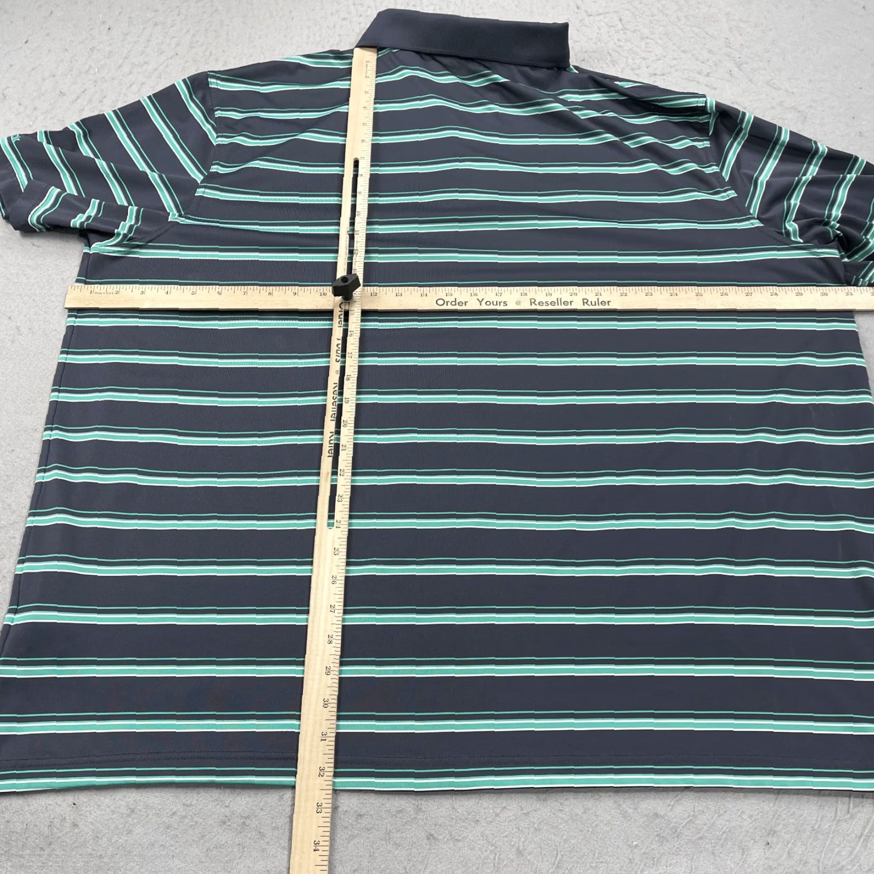 Reebok Reebok Golf Polo Shirt Mens 4XL Gray Striped Performance Breathable Lightweight Size US XXL / EU 58 / 5 - 6 Thumbnail