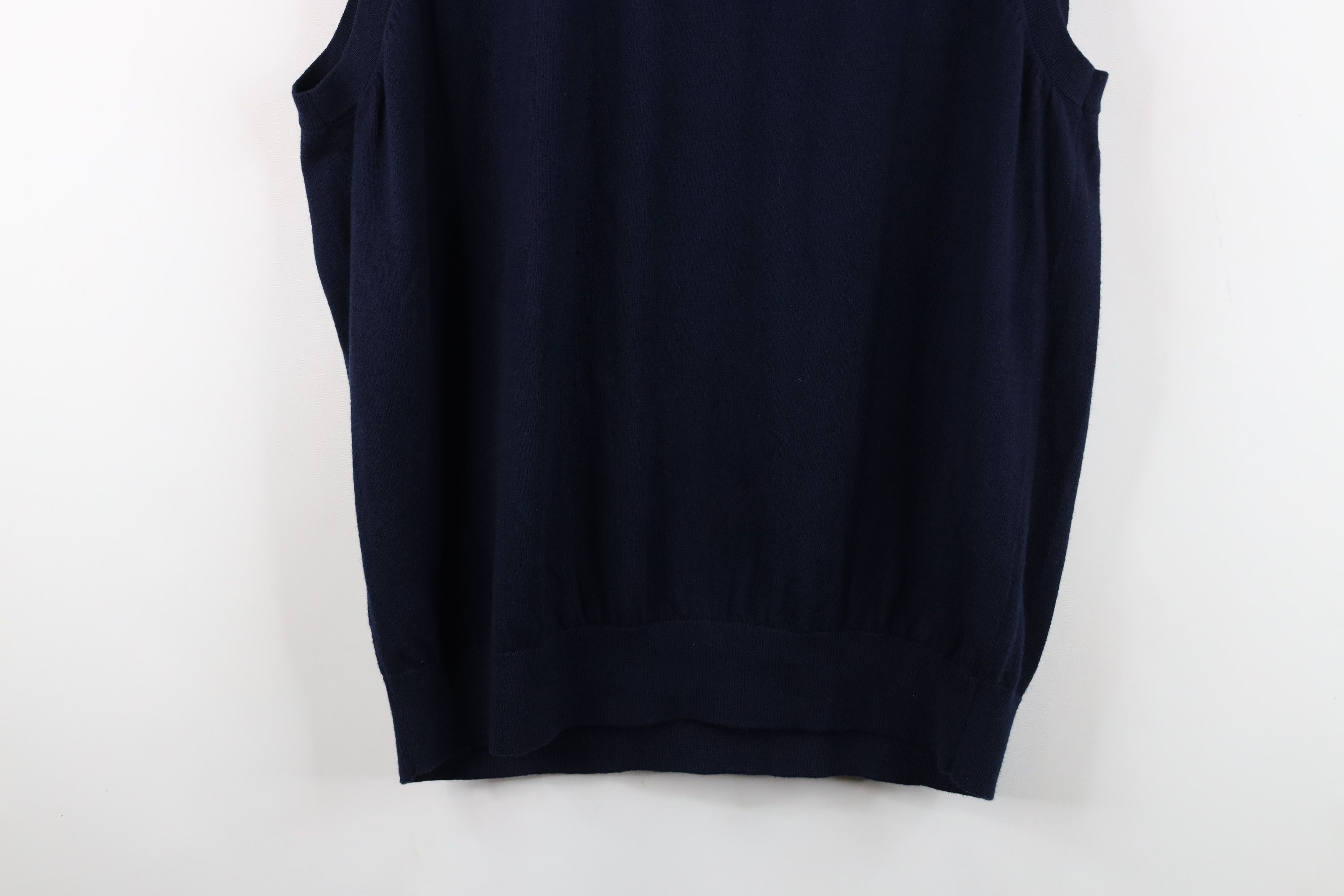 L.L. Bean × Vintage Vintage LL Bean Cashmere Knit V-Neck Sweater Vest Blue Size US XL / EU 56 / 4 - 8 Thumbnail