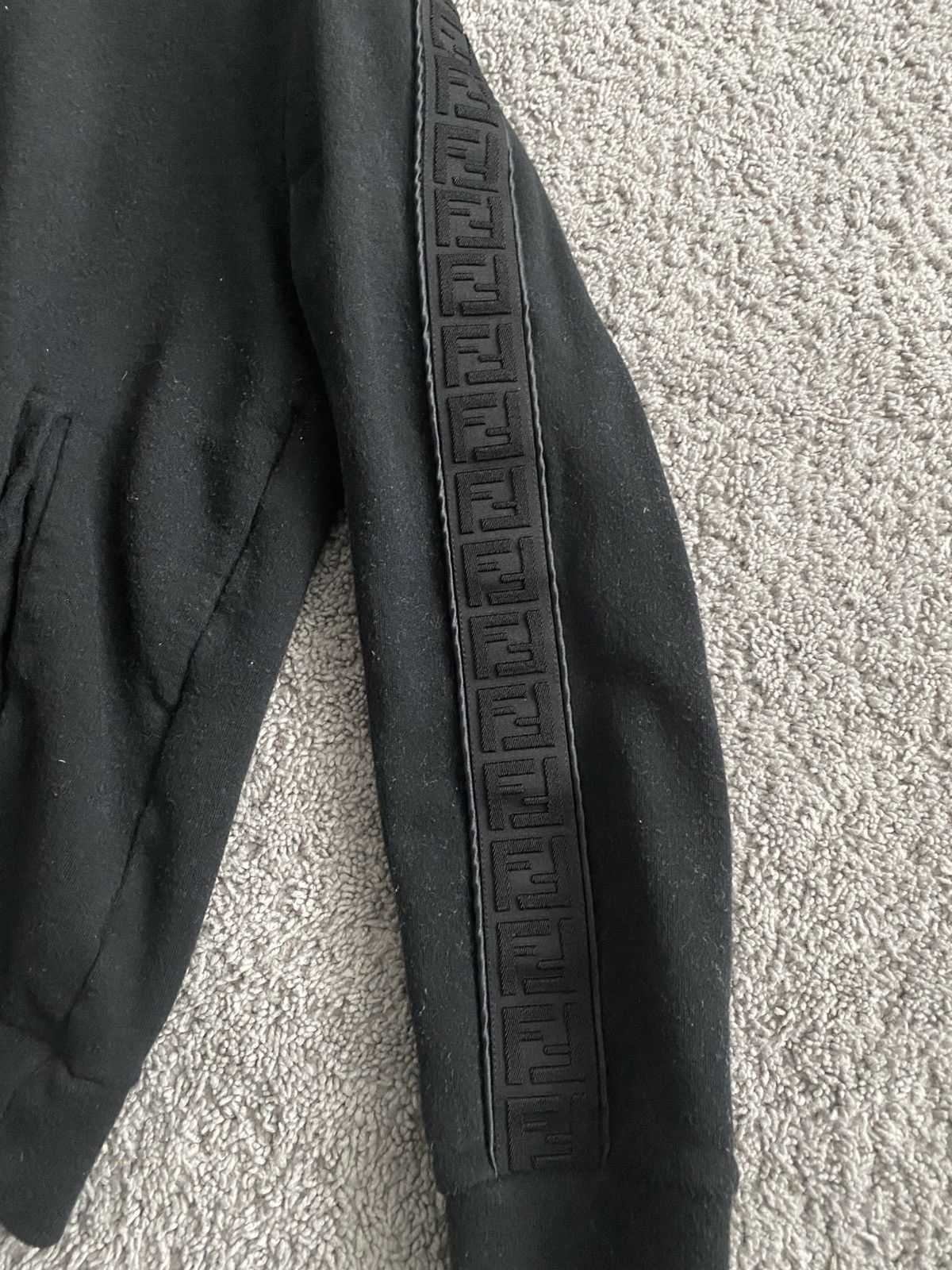 Fendi Fendi Black FF Logo Crew Neck hoodie Black Size US XXL / EU 58 / 5 - 3 Thumbnail