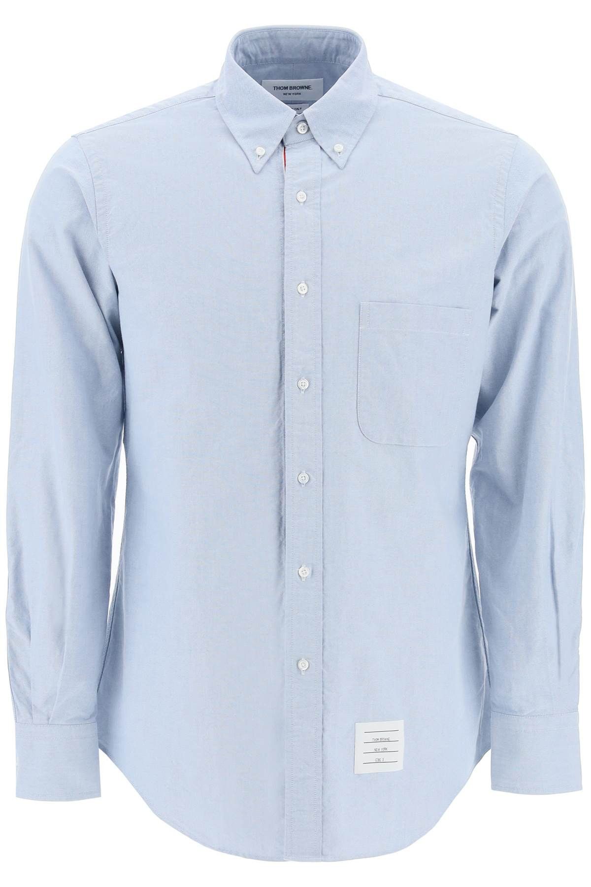 image of Thom Browne Oxford Cotton Button-Down Shirt in Celeste, Men's (Size XL)