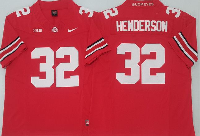 Other Ohio State Buckeyes #32 TreVeyon Henderson Red 2025 Jersey Size US XL / EU 56 / 4 - 1 Thumbnail