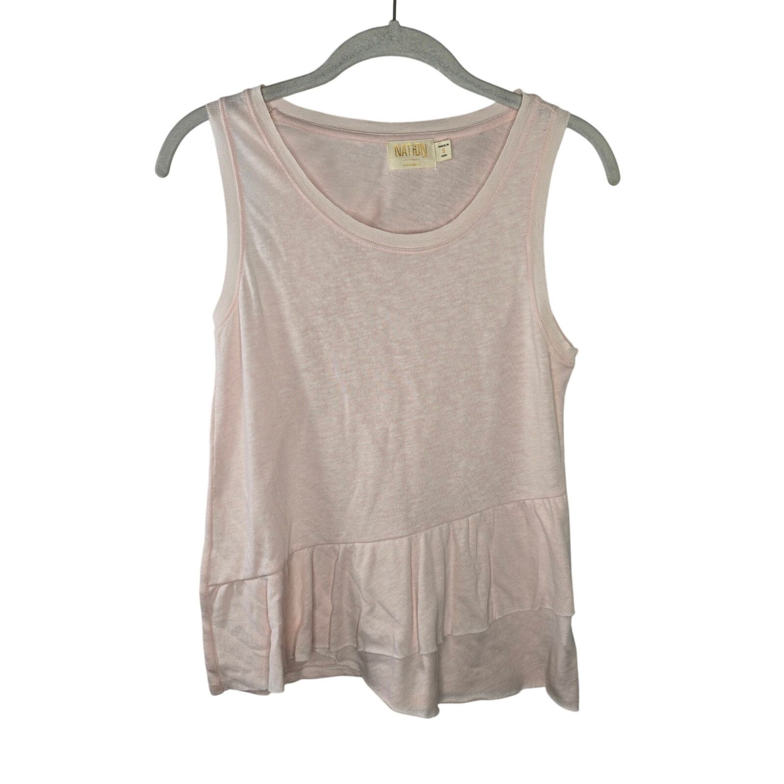 Nation LTD Nation LTD Pink Bea Front Ruffle Tank Top Bouse Size Small Size S / US 4 / IT 40 - 1 Thumbnail