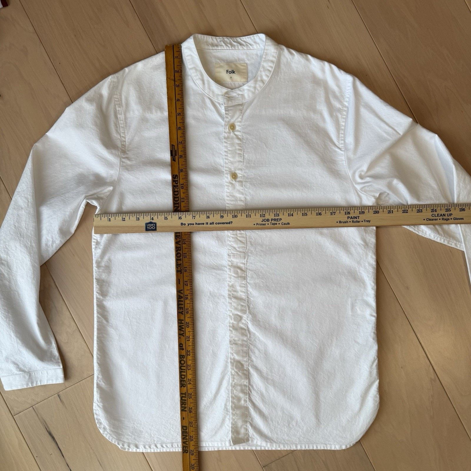 Folk Folk Clothing Button Up Shirt Size 3 White Minimalist Half Size US M / EU 48-50 / 2 - 3 Thumbnail