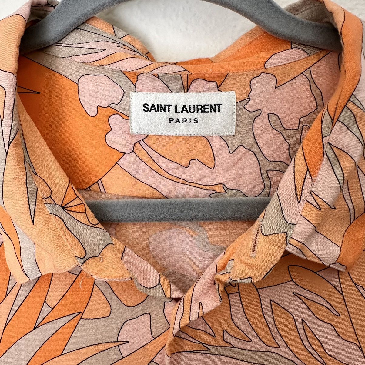 Saint Laurent Paris Saint Laurent 2019 Floral Print Shirt Size US L / EU 52-54 / 3 - 2 Thumbnail