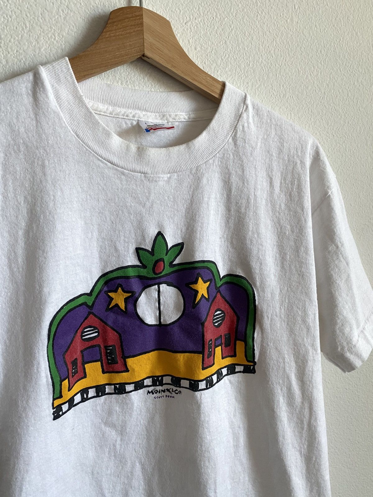 Vintage Vintage 90s Single Stitch Art Tee Size US L / EU 52-54 / 3 - 4 Thumbnail