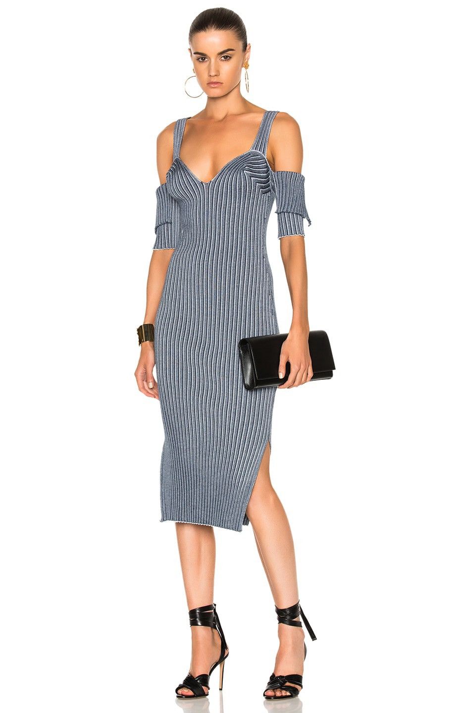 Victoria Beckham Victoria Beckham Cold-Shoulder Midi Dress Size S / US 4 / IT 40 - 1 Thumbnail