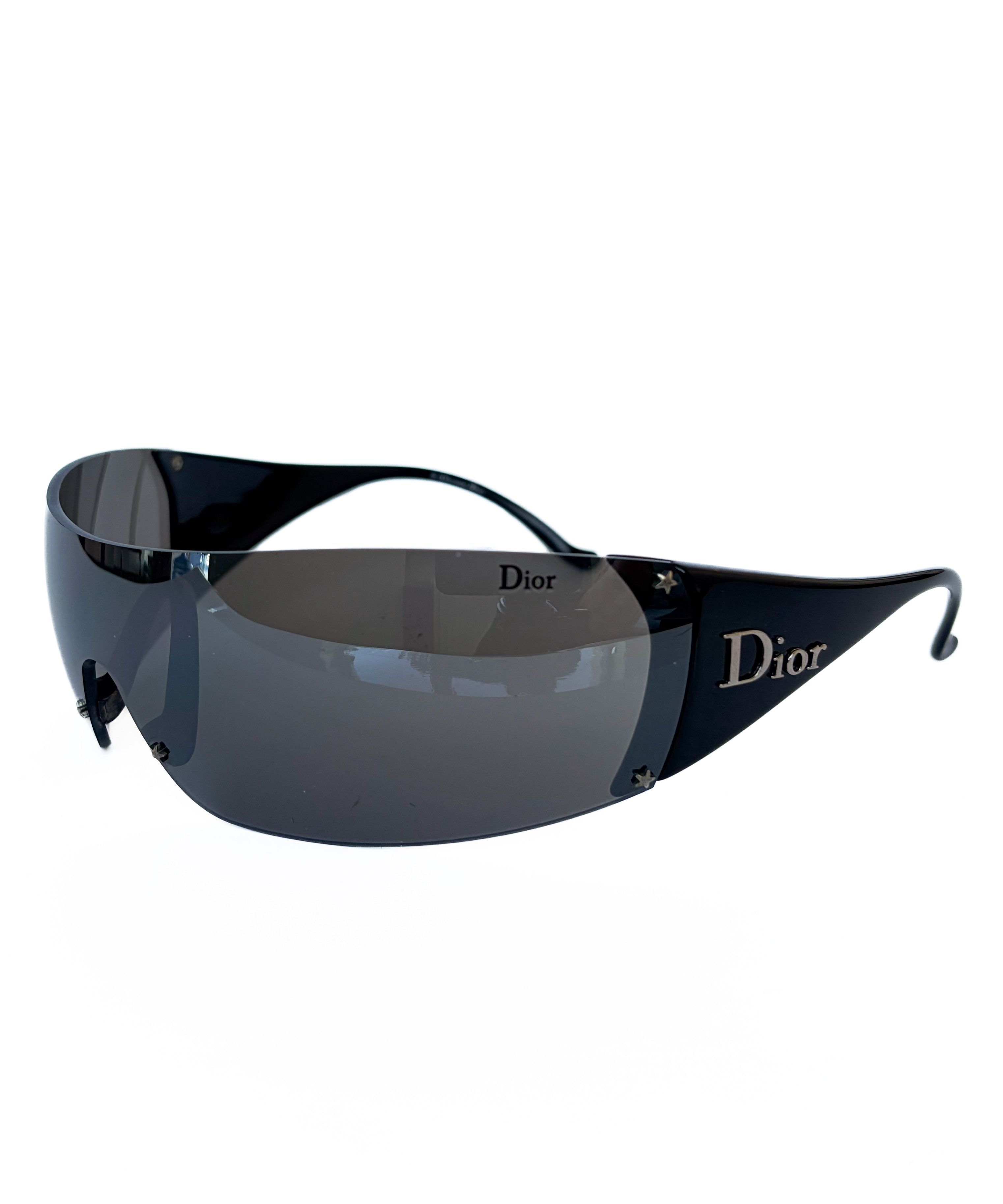Dior 🔴 DIOR Sunglasses Ski 5 Black Shield Mask Wrap GALLIANO Size ONE SIZE - 4 Thumbnail