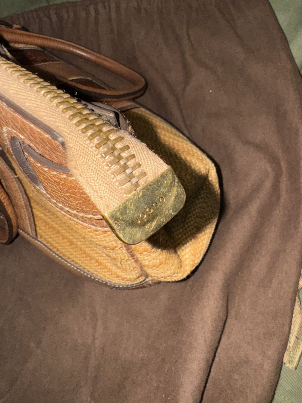 Gucci Vintage Gucci Raffia and Crocodile Handle Bag Size ONE SIZE - 11 Thumbnail