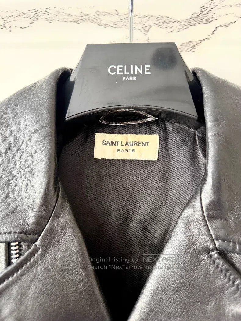 Saint Laurent Paris Saint Laurent Paris Black Motorcycle Leather Jacket Size US S / EU 44-46 / 1 - 2 Thumbnail