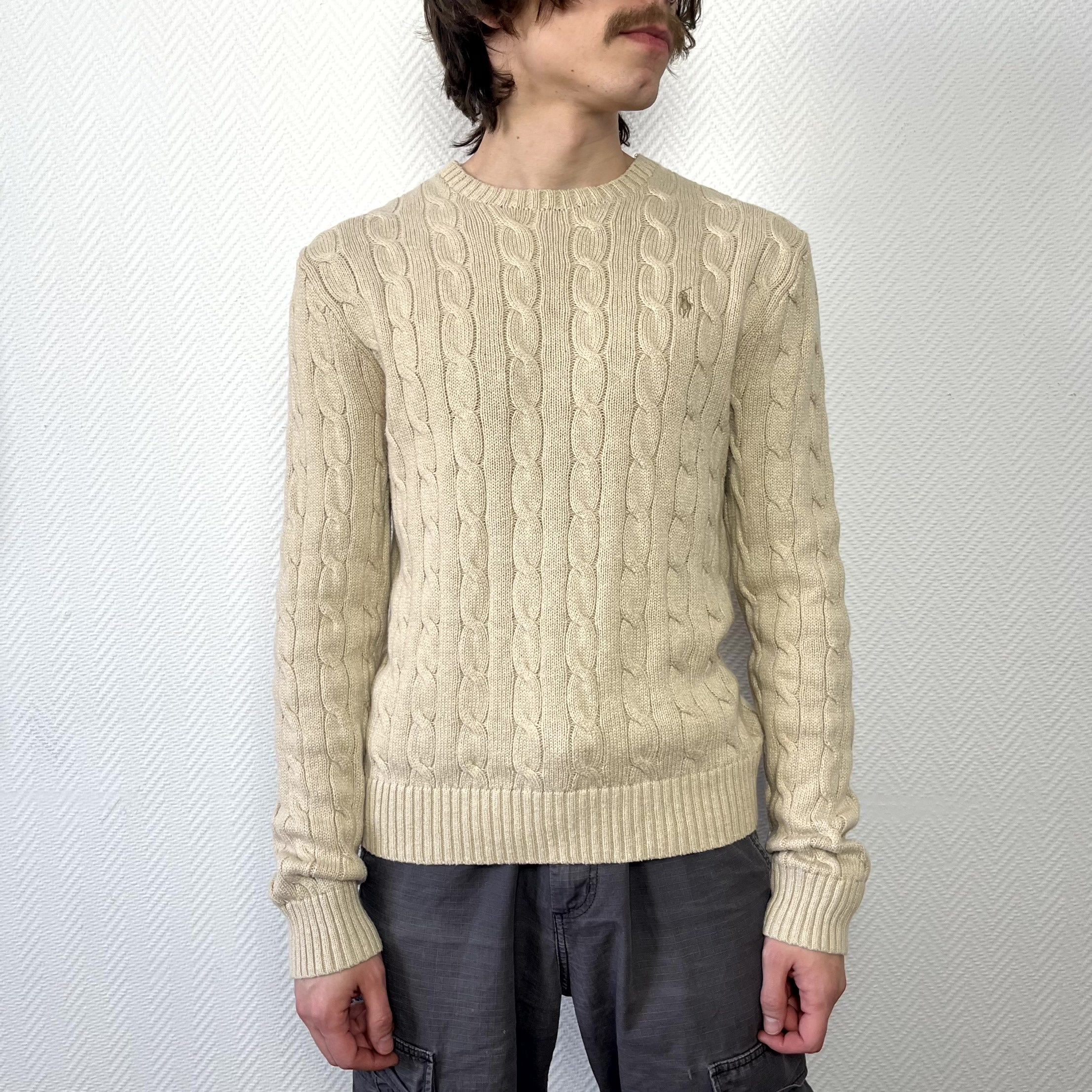 Polo Ralph Lauren Polo Ralph Lauren Cable Knit Cotton Biege Sweater Size M Size US M / EU 48-50 / 2 - 9 Thumbnail