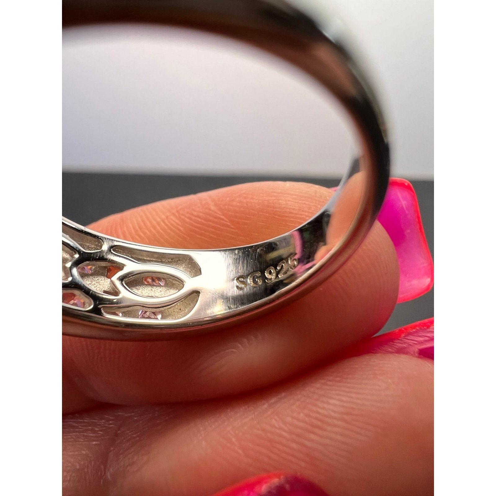 Other Pink and white CZ rhodium over sterling silver ring size 9 Size ONE SIZE - 8 Thumbnail