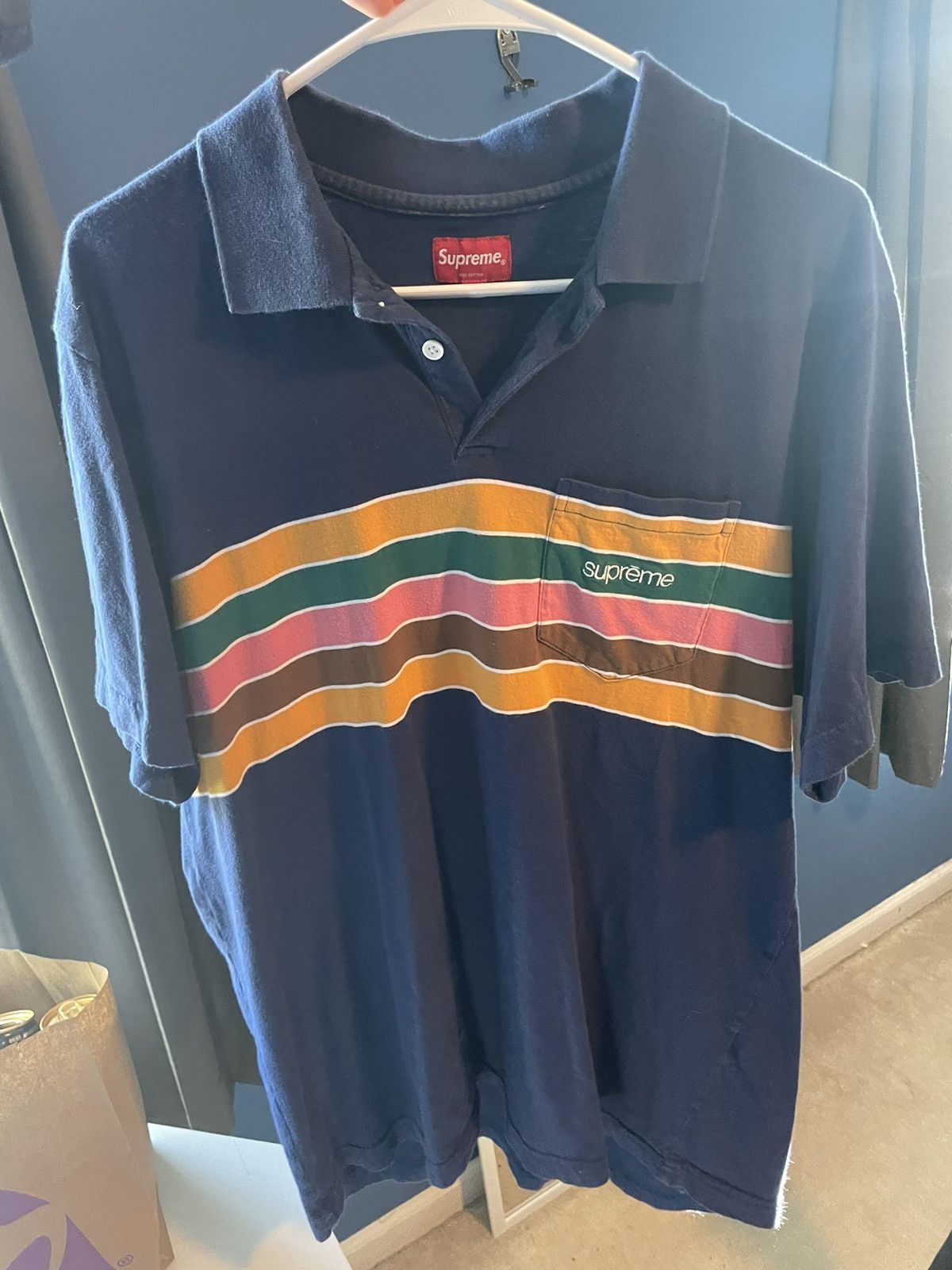 Supreme Supreme Chest Stripe Polo spring 2018 Size US L / EU 52-54 / 3 - 4 Thumbnail
