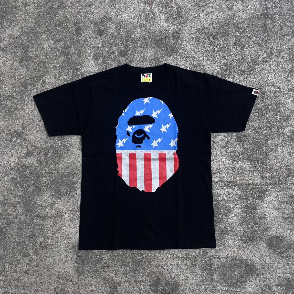 Bape - A Bathing Ape (BAPE) USA Flag Ape Head Tee Size US M / EU 48-50 / 2 - 1 Thumbnail