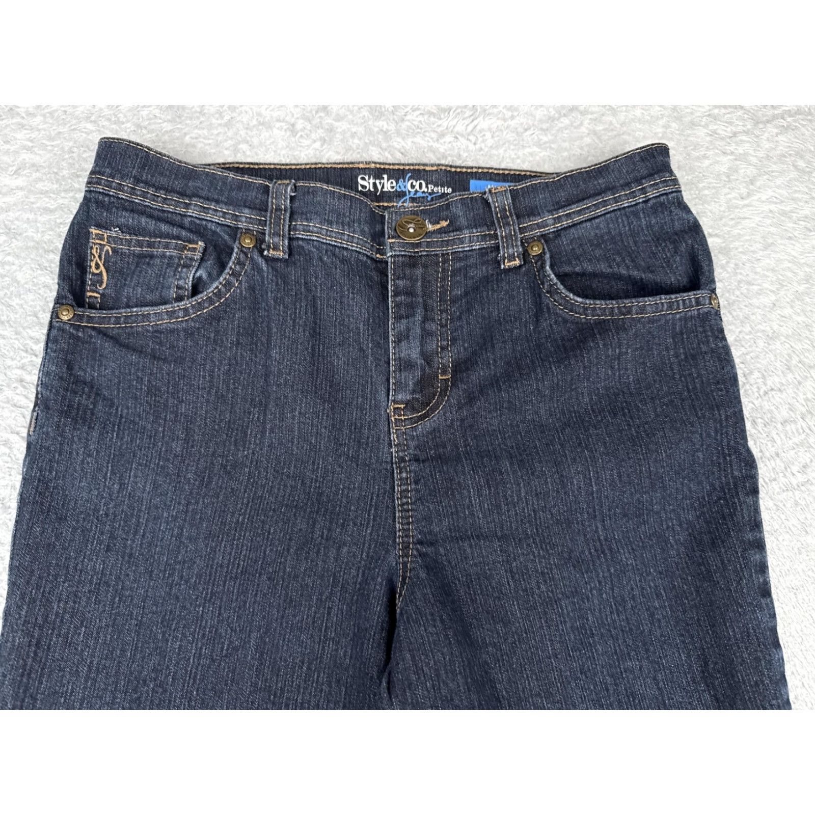Style & Co Style & Co Petite Jeans Womens 6P Blue Dark Wash Natural Fit Five Pocket Zip Fly Size 28" / US 6 / IT 42 - 4 Thumbnail