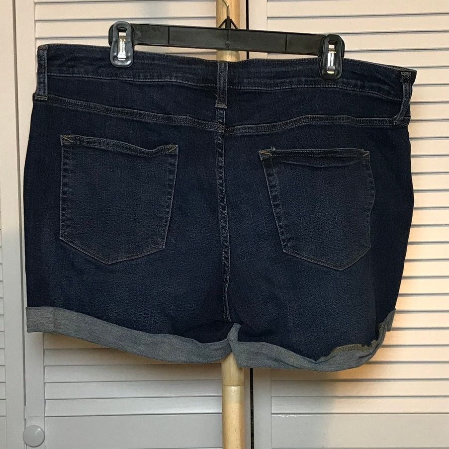 Other A New Approach High-rise Denim Jean Cuffed Hem Shorts 16 Size 38" / US 16 / IT 52 - 2 Thumbnail