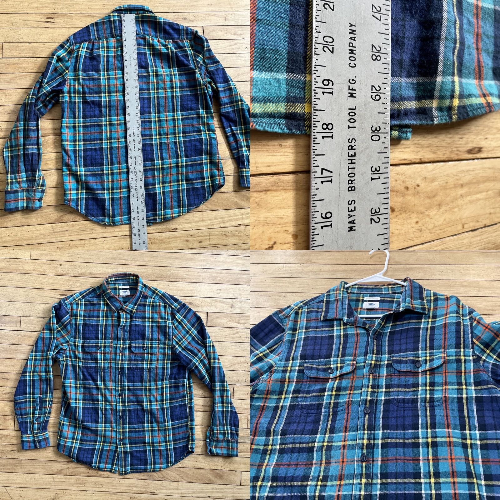 Old Navy OLD NAVY Flannel Shirt Men L Light Green Red Plaid Hike Outdoor Regular Fit L Mens Shirt Plaid Color Multicolor Casual Travel Size US L / EU 52-54 / 3 - 8 Thumbnail