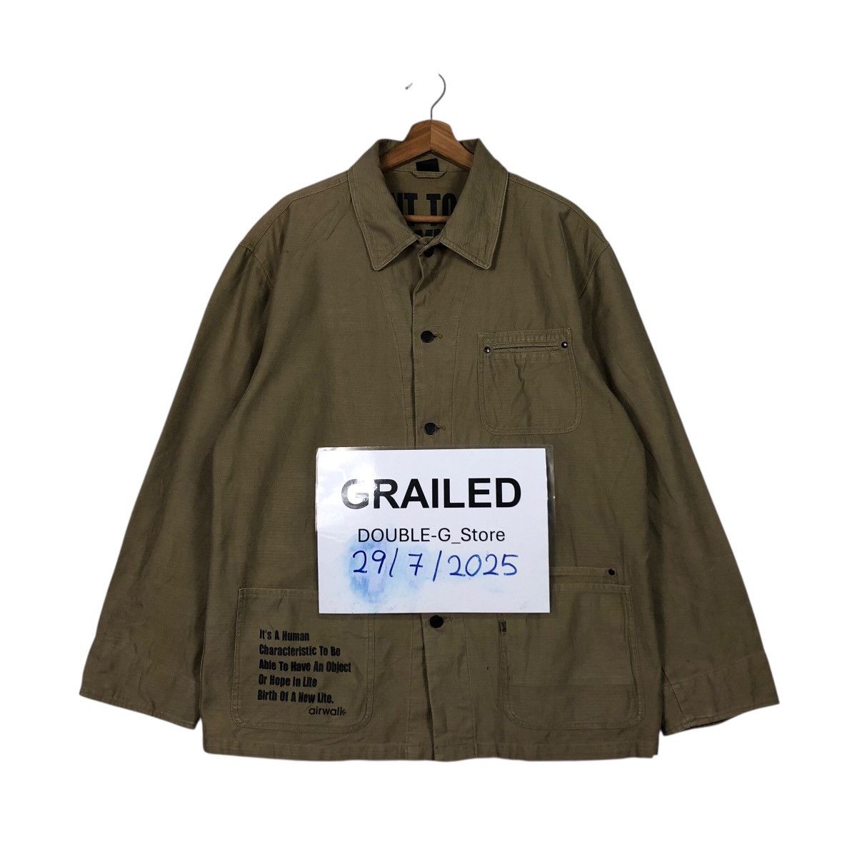 Japanese Brand 📌Vintage Chore Work Military Design Air Walk Punk Design Size US L / EU 52-54 / 3 - 1 Thumbnail
