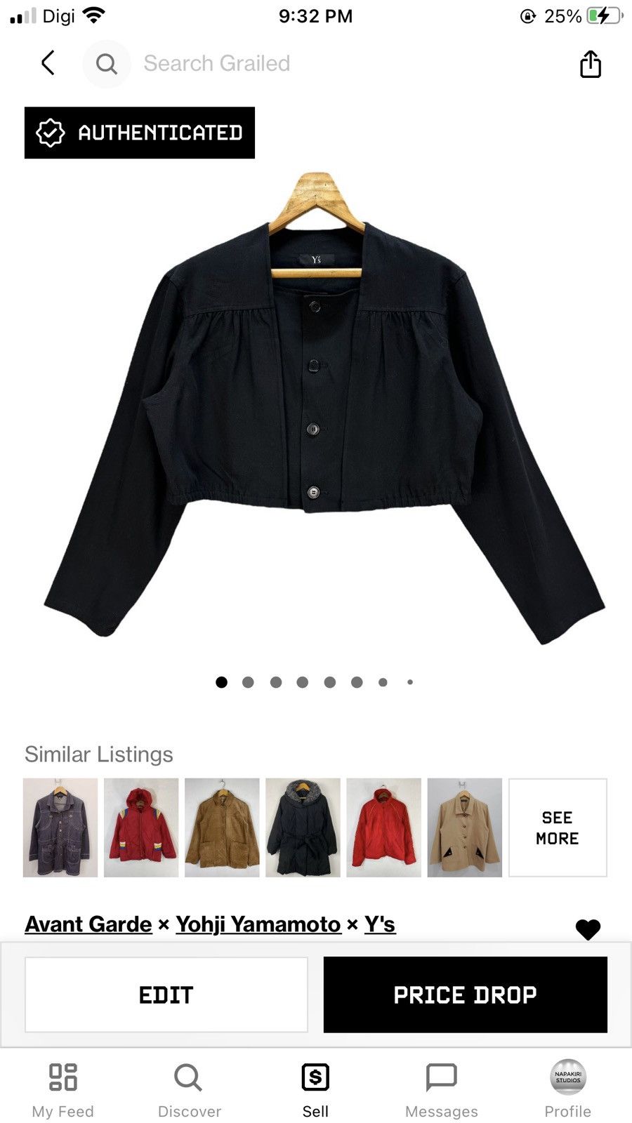Yohji Yamamoto Vintage Y's Wool Cotton Cropped Jacket Avant Garde #A18-0428 Size M / US 6-8 / IT 42-44 - 12 Thumbnail