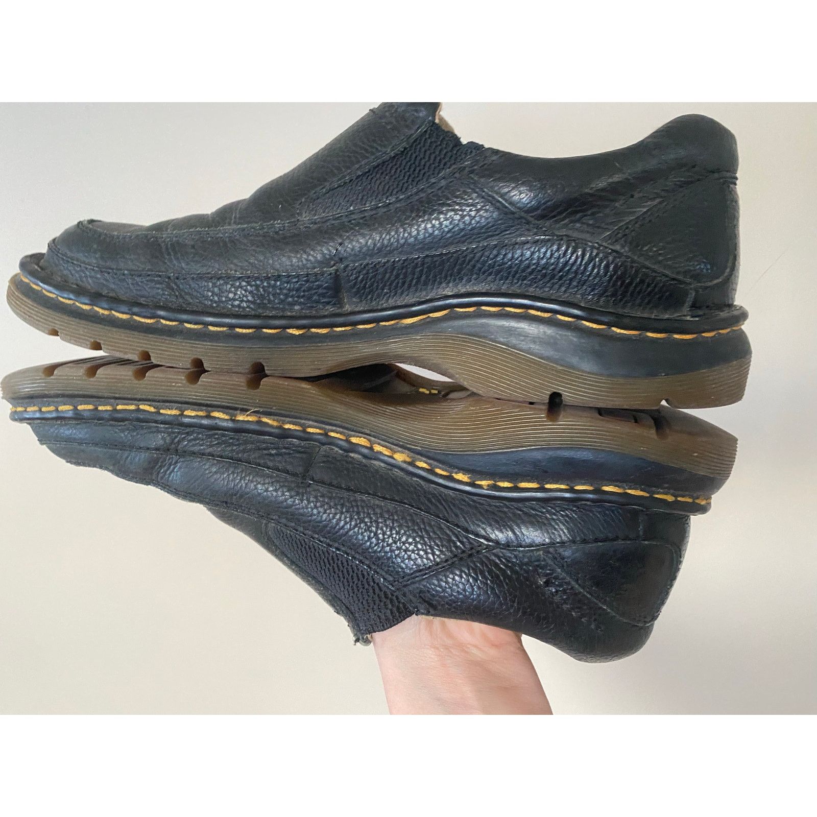 Dr. Martens Dr Martens Black Leather Slip On Shoes 11198 Men 9 Womens 10 Size US 9 / EU 42 - 6 Thumbnail