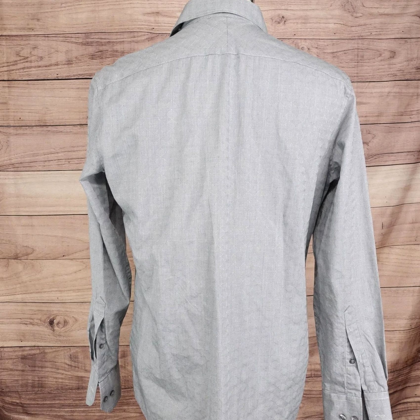 Murano Murano Shirt Mens M Gray Check Long Sleeve Button-Up Regular Fit Size US M / EU 48-50 / 2 - 4 Thumbnail