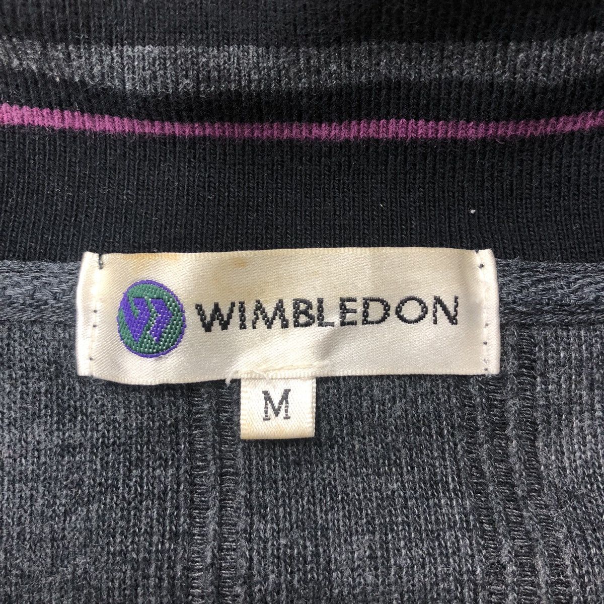 Vintage Vintage 90s WIMBLEDON Pullover Sweatshirt Half Zipper Small Size US M / EU 48-50 / 2 - 4 Thumbnail