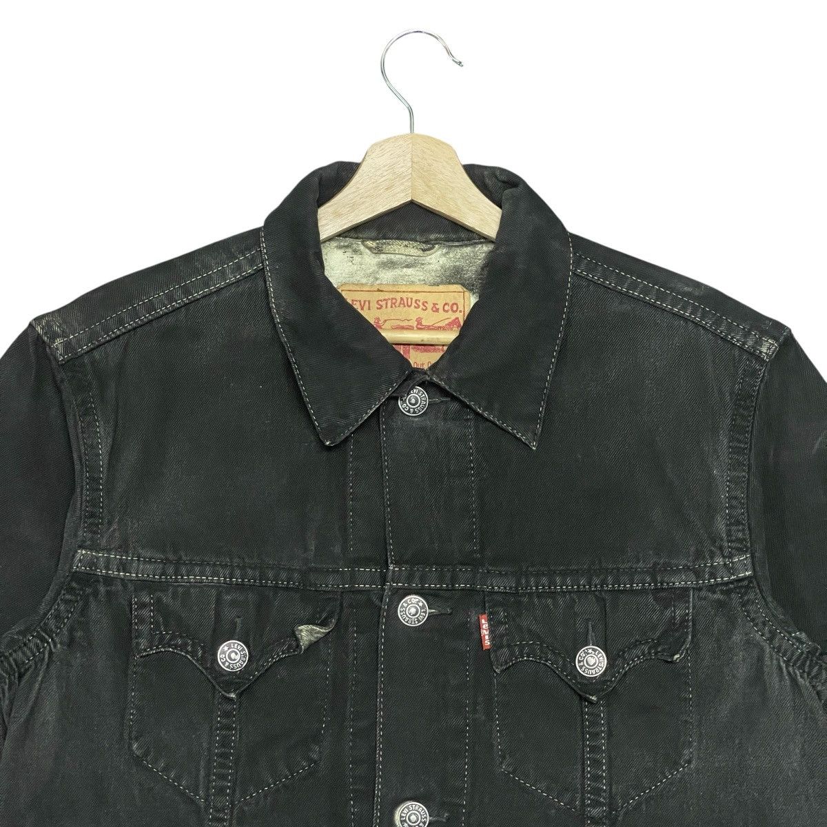 Levi's Vintage Y2k Levi’s Custom Split Bleach Denim Trucker Jacket Size US L / EU 52-54 / 3 - 8 Thumbnail