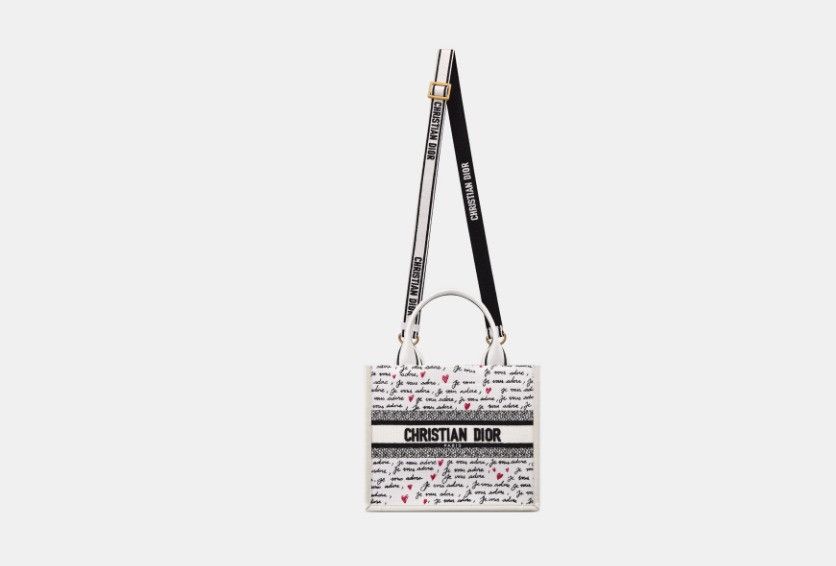 Dior o1w1db10325 Size: OS / M1325CZ Small Tote Bag in White Size ONE SIZE - 4 Thumbnail