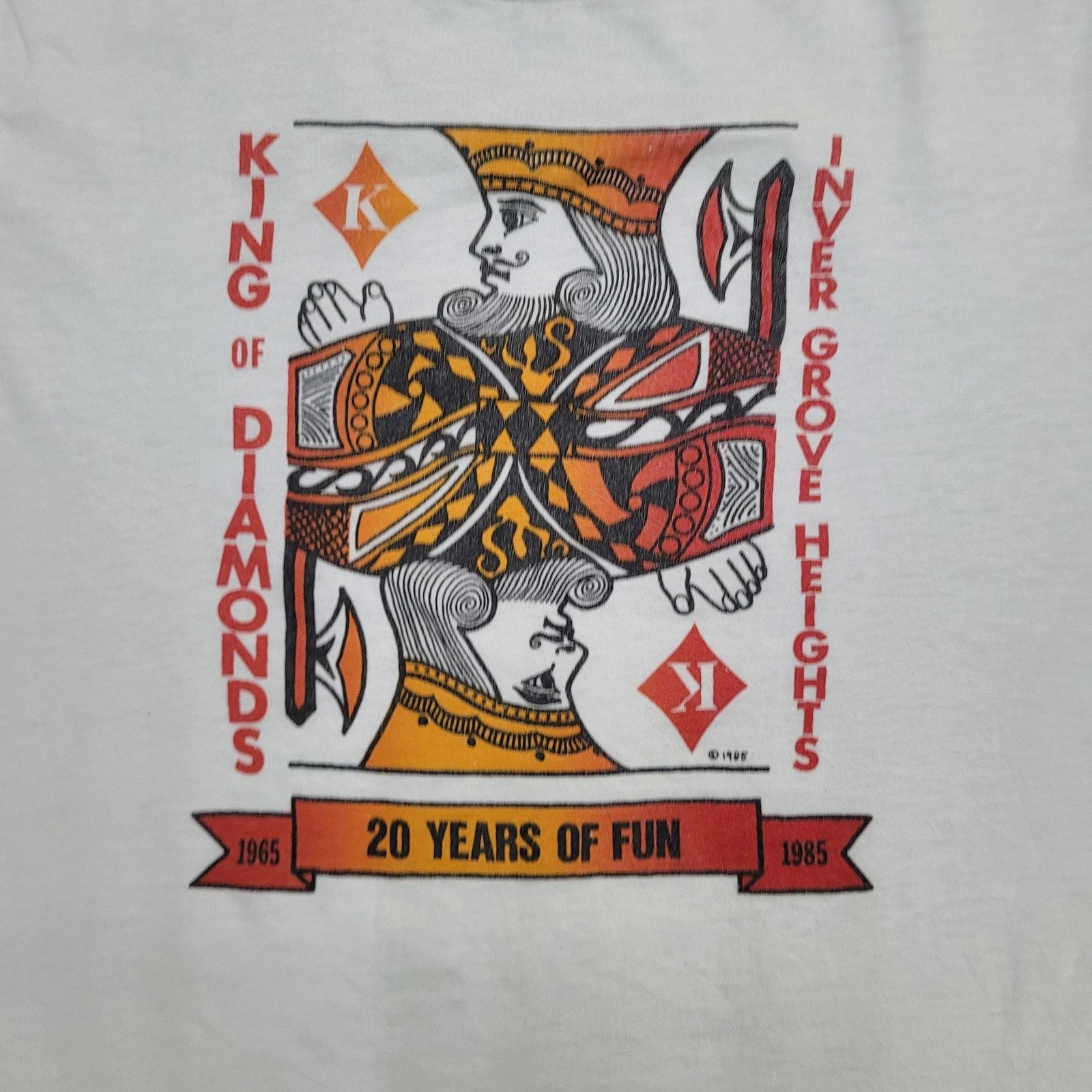Hanes VTG 1985 King-of-Diamonds Strip-Club Shirt XS/S 17x24 USA Size US S / EU 44-46 / 1 - 3 Thumbnail