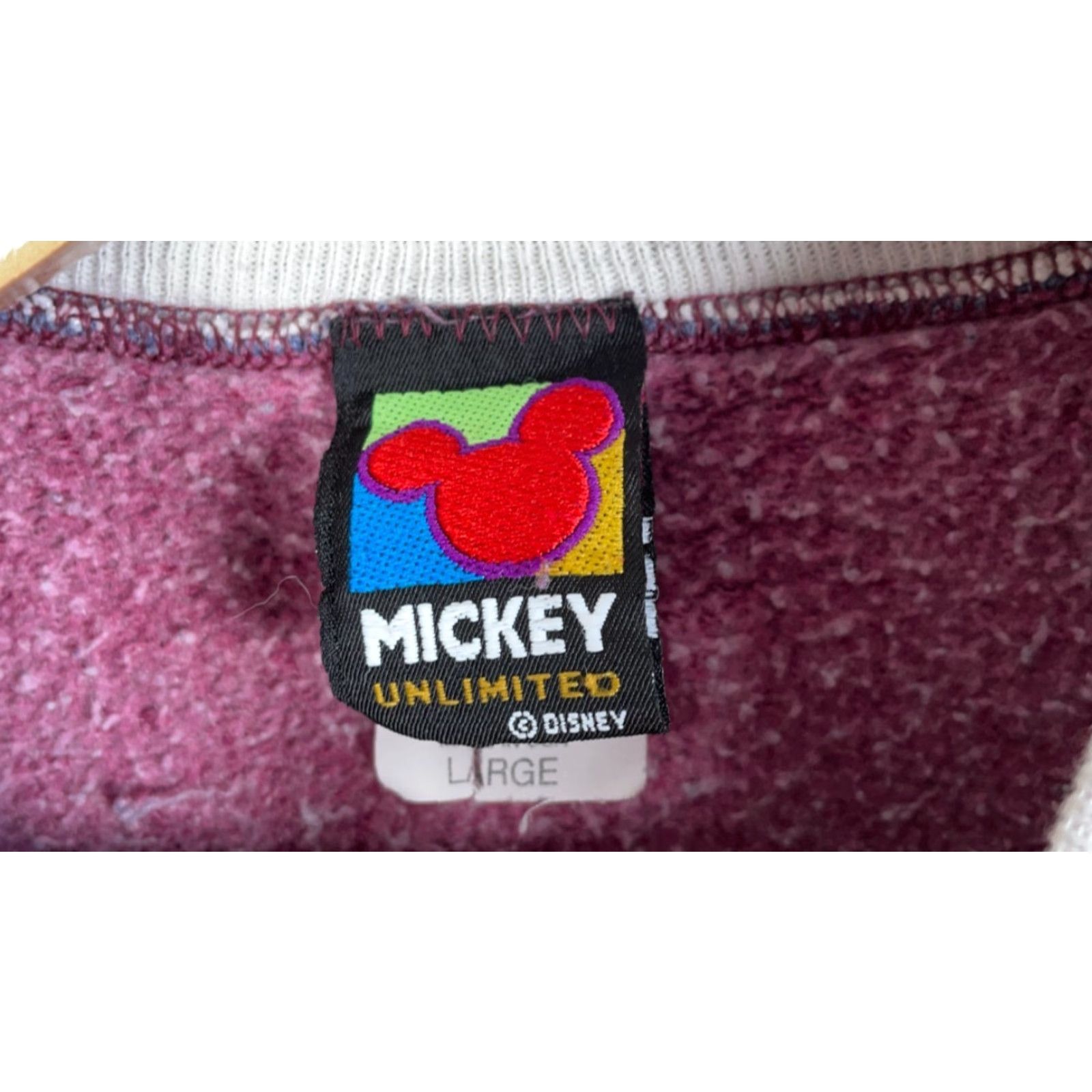 Mickey Unlimited VINTAGE Mickey Unlimited Sweatshirt Mens Adult Large Red 90s Mickey Mouse USA Made Graphic Print Fleece Heavyweight Crew Neck Pullover Size US L / EU 52-54 / 3 - 3 Thumbnail