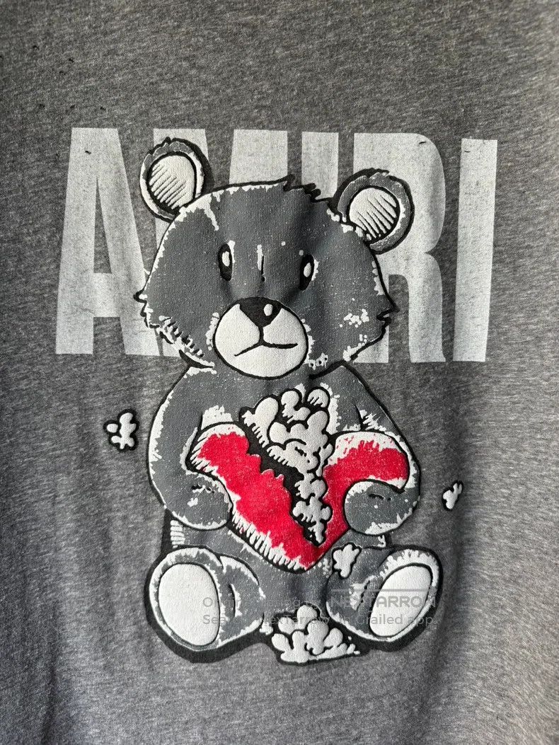 Amiri Amiri Size M Gray teddy bear short-sleeve shirt Size US M / EU 48-50 / 2 - 2 Thumbnail