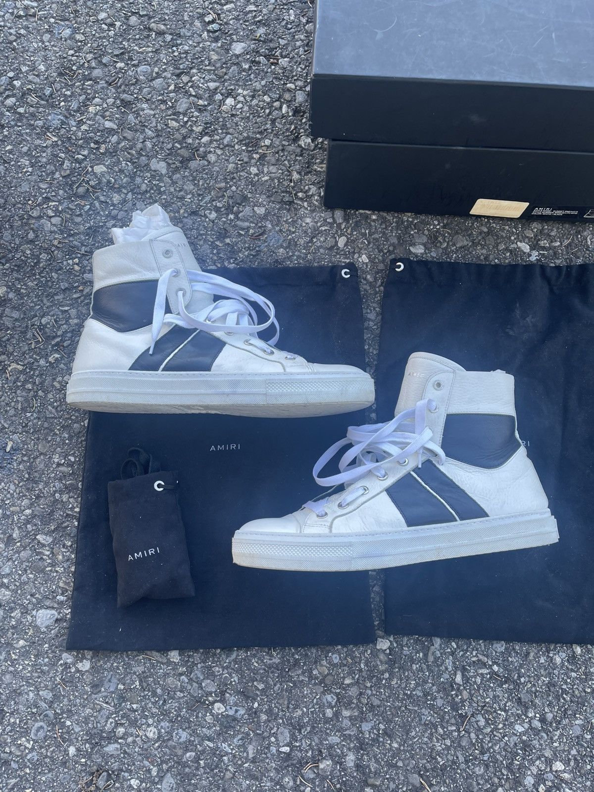 Amiri Amiri Sunset Sneaker Hi Top sz. 44 white / black leather Size US 11 / EU 44 - 5 Thumbnail