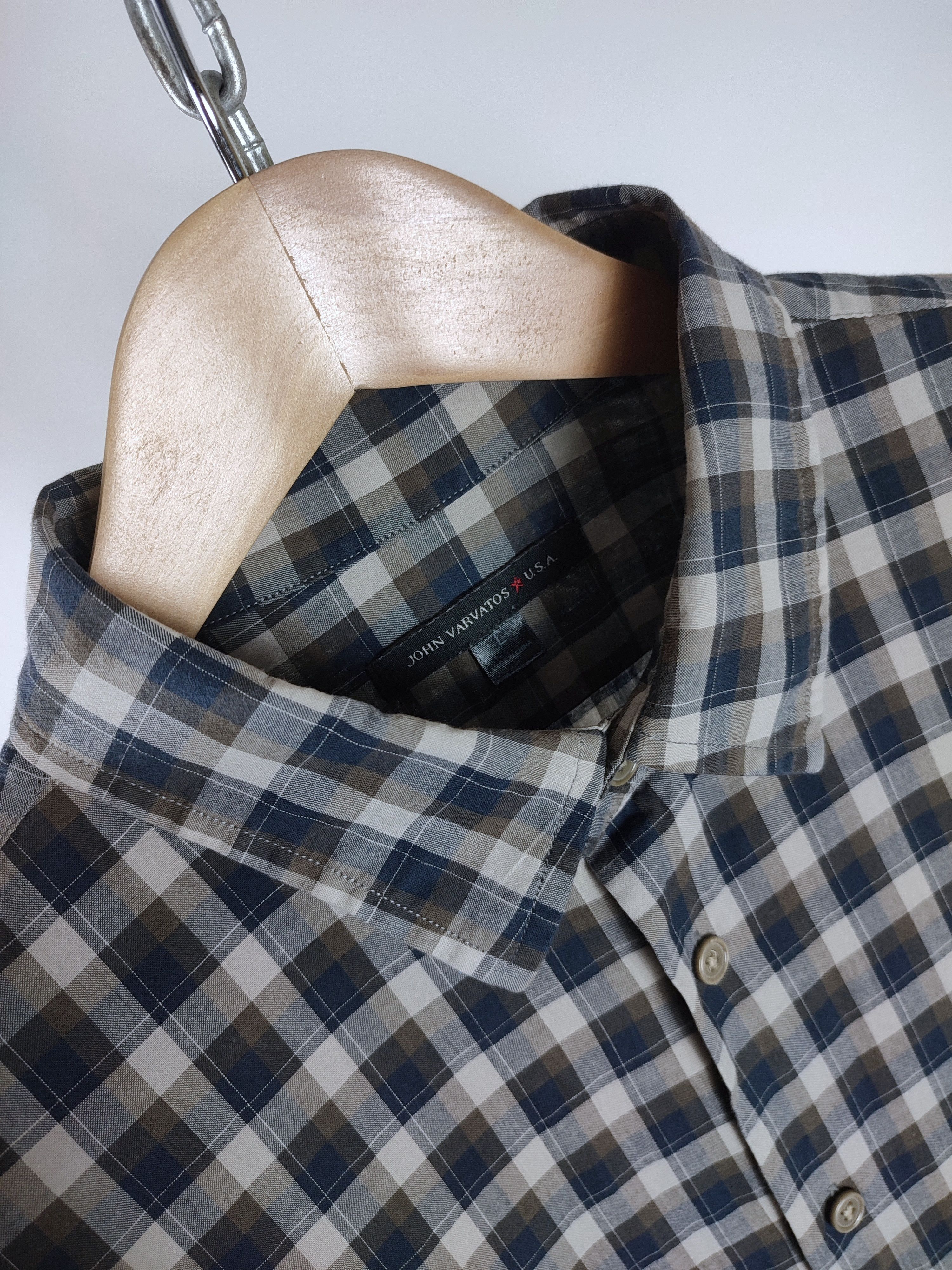 John Varvatos John Varvatos Flannel Check Long Sleeve Shirt Size US L / EU 52-54 / 3 - 9 Thumbnail