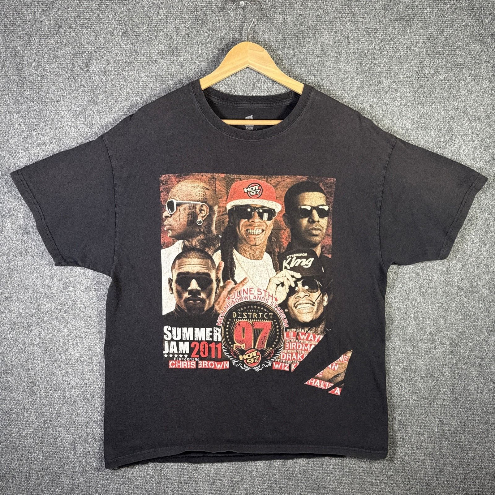 Rap Tees Vintage Rap Shirt XL Black 2001 Summer Jam Lil Wayne Kanye Size US XL / EU 56 / 4 - 1 Thumbnail
