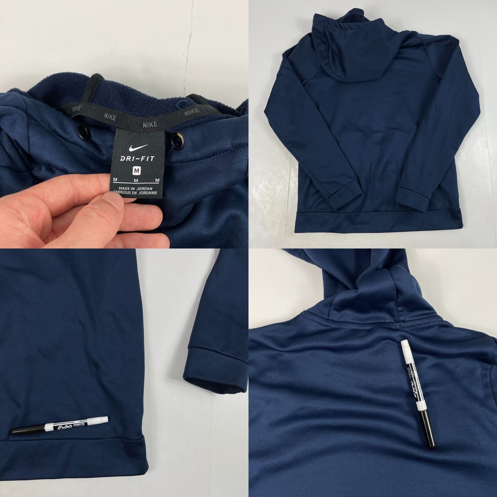 Nike Nike Hoodie Men Medium Blue Dri-Fit Mock Neck Pullover Lined Workout Gym Running Size US M / EU 48-50 / 2 - 8 Thumbnail