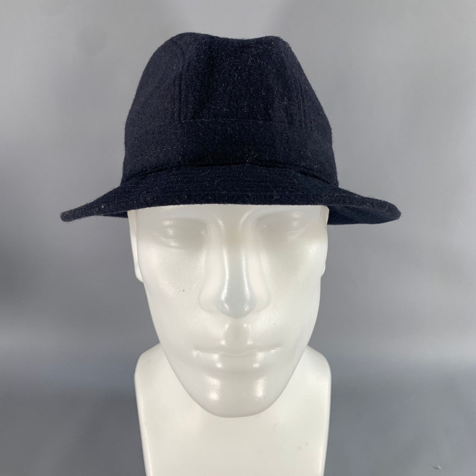 Other SAXONY LOOK Size L Navy Indigo Solid Wool Blend Hats Size ONE SIZE - 5 Thumbnail