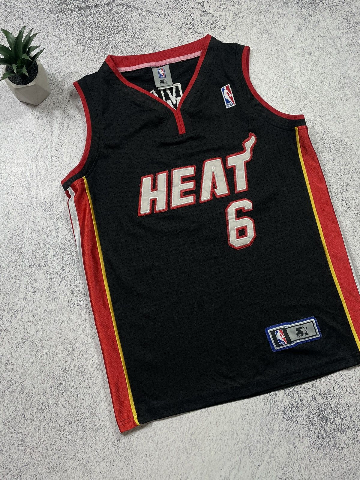 NBA × Starter × Vintage Vintage NBA Lebron James 6 Miami Heat Starter Jersey Size US S / EU 44-46 / 1 - 5 Thumbnail