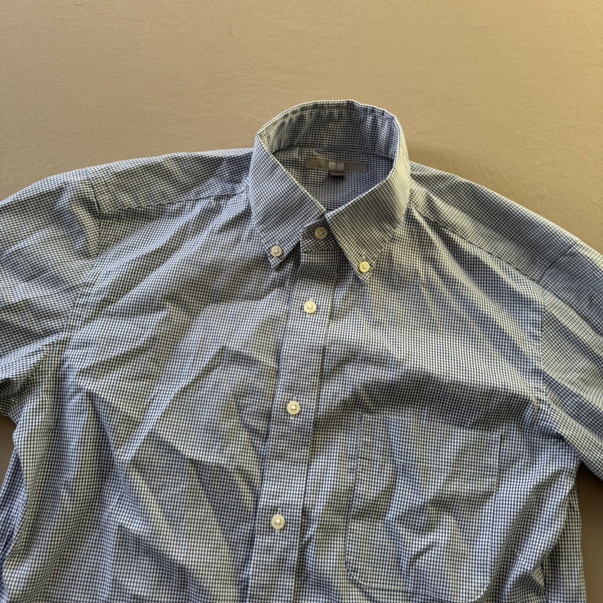 Uniqlo Uniqlo Checkered Oxford Slim Shirt Size US XS / EU 42 / 0 - 4 Thumbnail