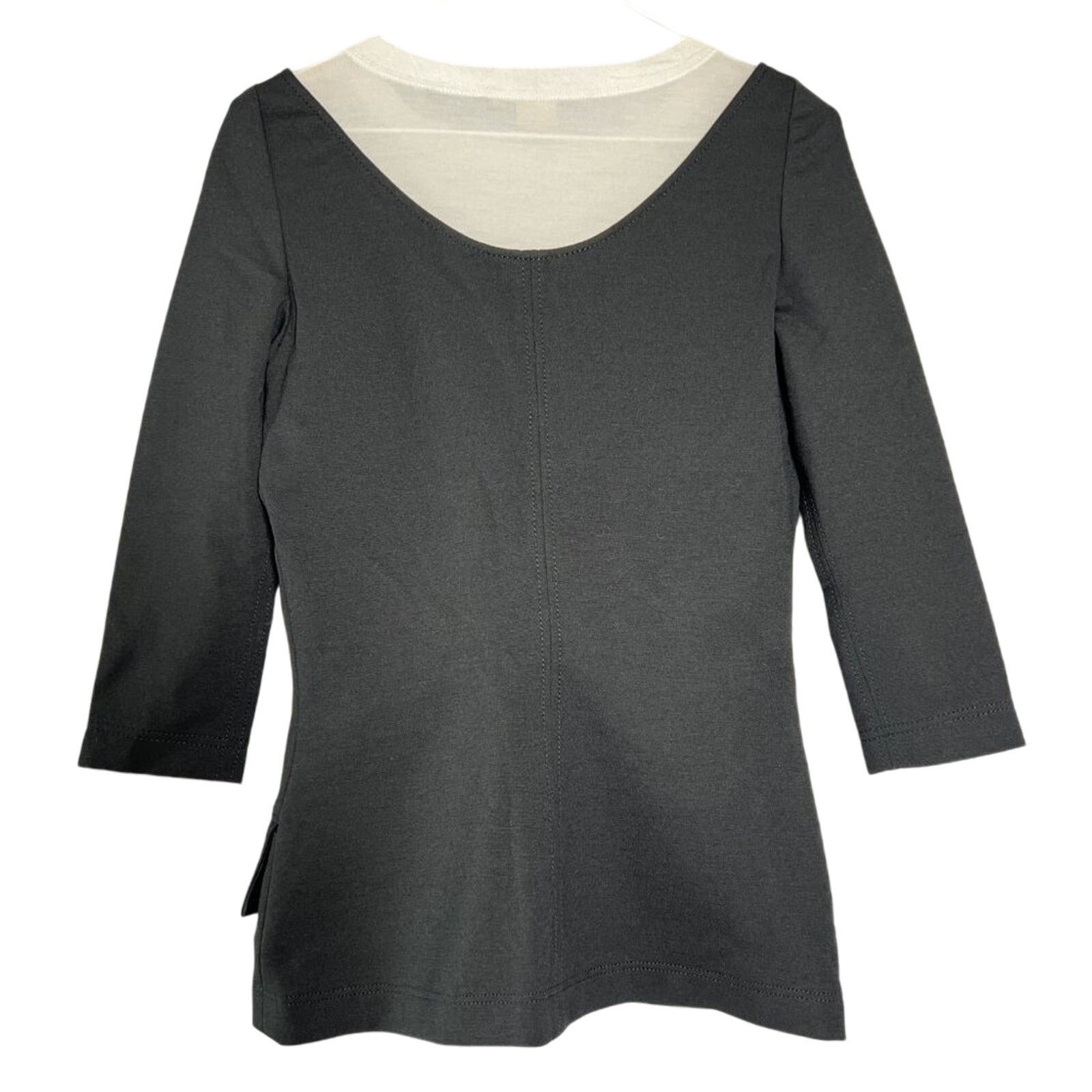 Antonio Berardi Antonio Berardi Silk Wool Blouse Black White IT40 Size S / US 4 / IT 40 - 2 Thumbnail
