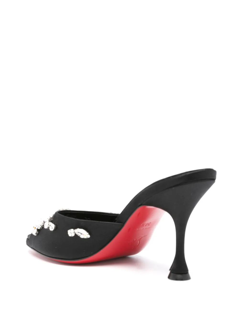 Christian Louboutin o1s1wg110125 Degraqueen 85mm Satin Mules in Black Size US 9 / IT 39 - 5 Thumbnail