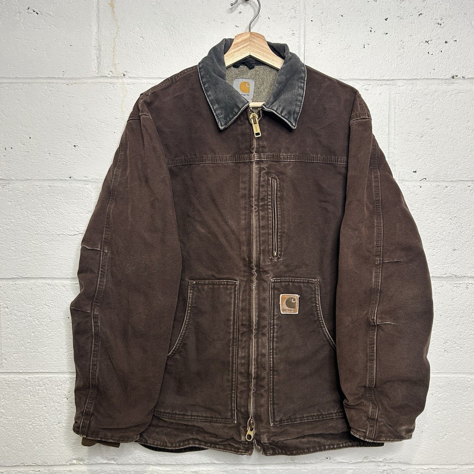Carhartt Vintage Carhartt Sherpa-Lined Ridge Jacket “Dark Brown” C61 Size US M / EU 48-50 / 2 - 1 Thumbnail