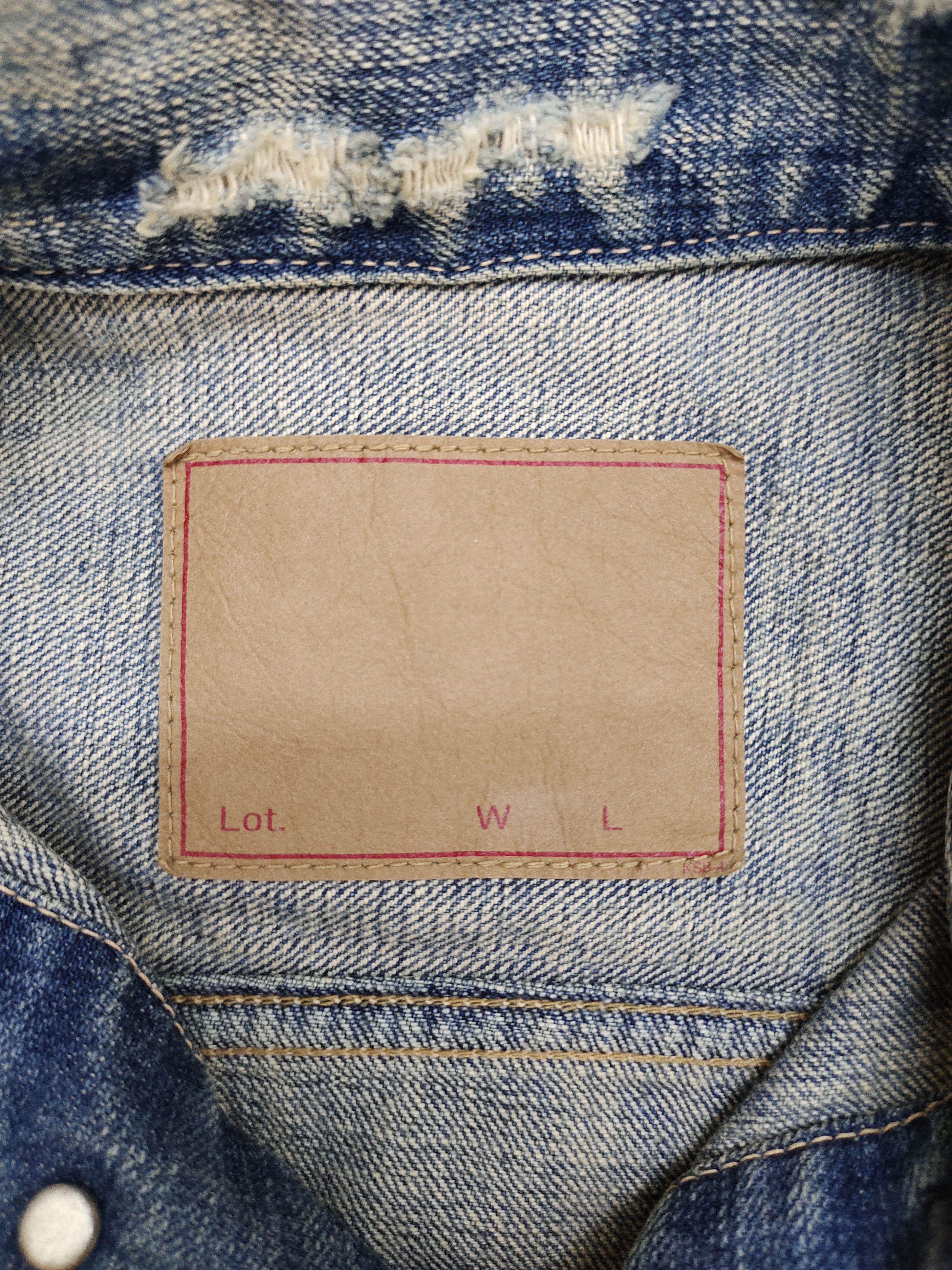 Number (N)ine × Undercover 1990s Spellbound Clawmark Distress Faded Denim Jacket Size US S / EU 44-46 / 1 - 17 Thumbnail