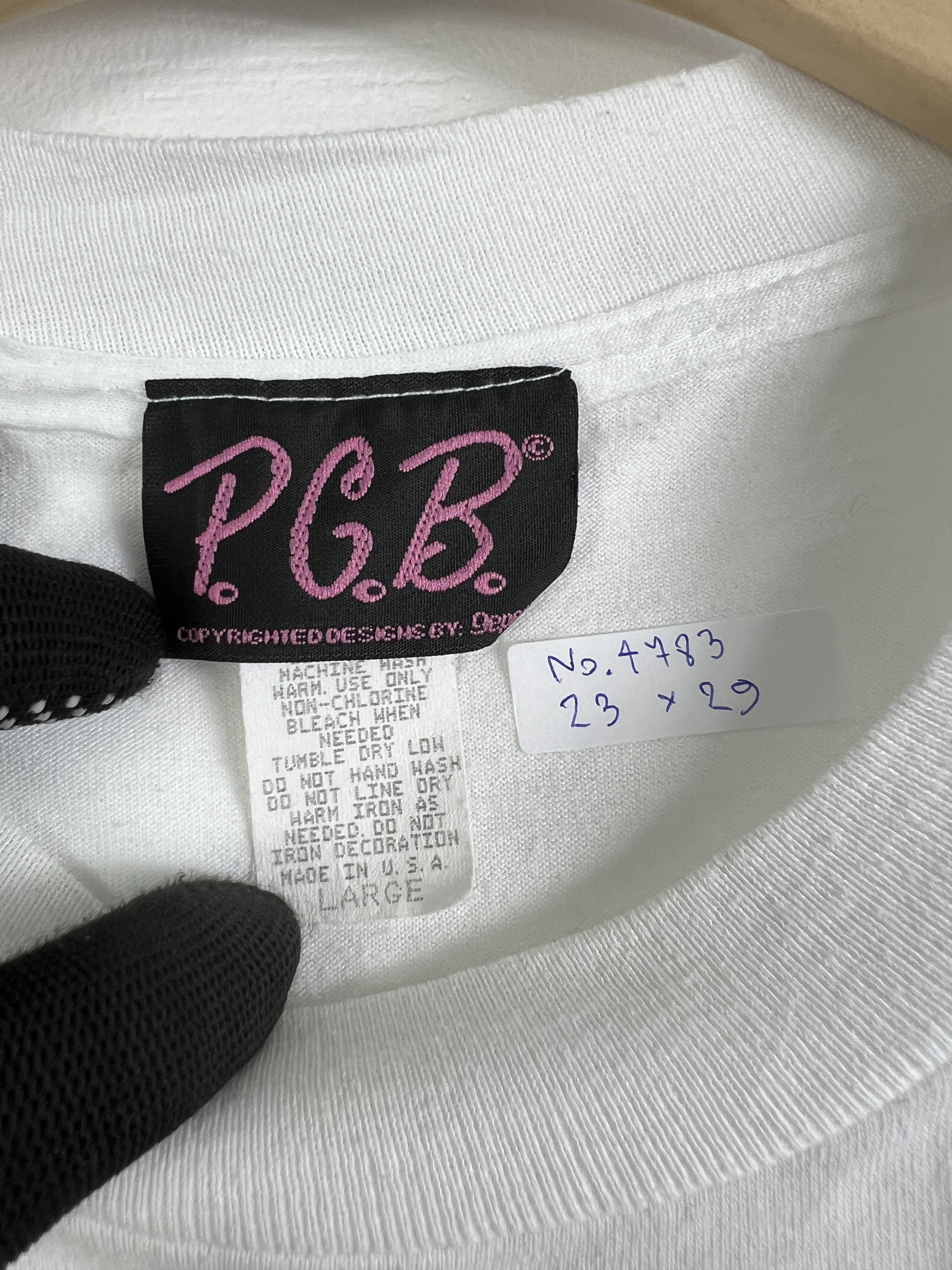 Vintage No.4783 Vintage 90s Floral Embroidery Pocket Tee (L) Size US L / EU 52-54 / 3 - 3 Thumbnail