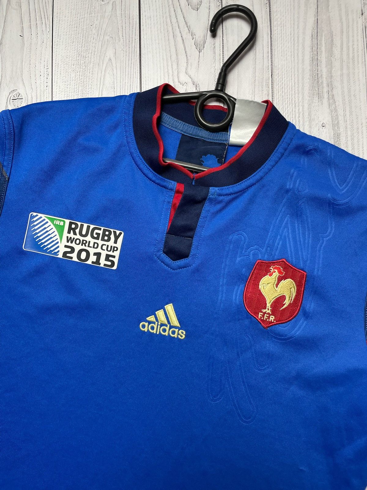 Adidas × Vintage Vintage France rugby jersey adidas size M blue logo Size US M / EU 48-50 / 2 - 2 Thumbnail