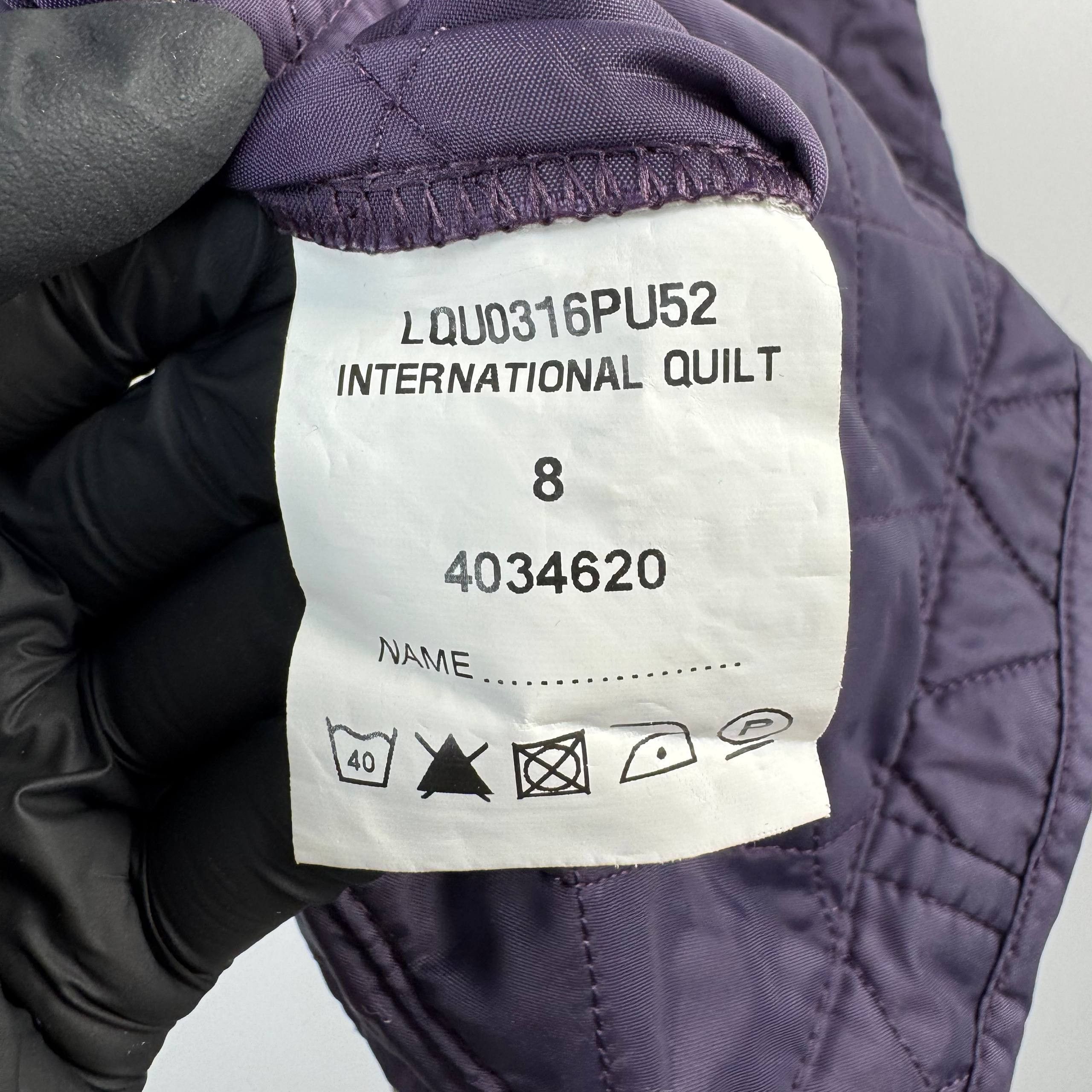 Barbour Barbour International Quilted Jacket Purple Womens Size XS Size XS / US 0-2 / IT 36-38 - 7 Thumbnail