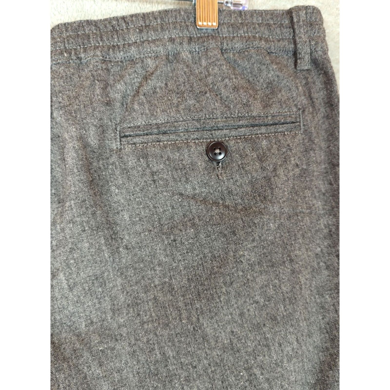 Taylor Stitch Taylor Stitch Mens Wool Pant 35 Gray Wool Blend Stretch Slim Drawstring Office Chino Slim Straight Size US 35 - 4 Thumbnail