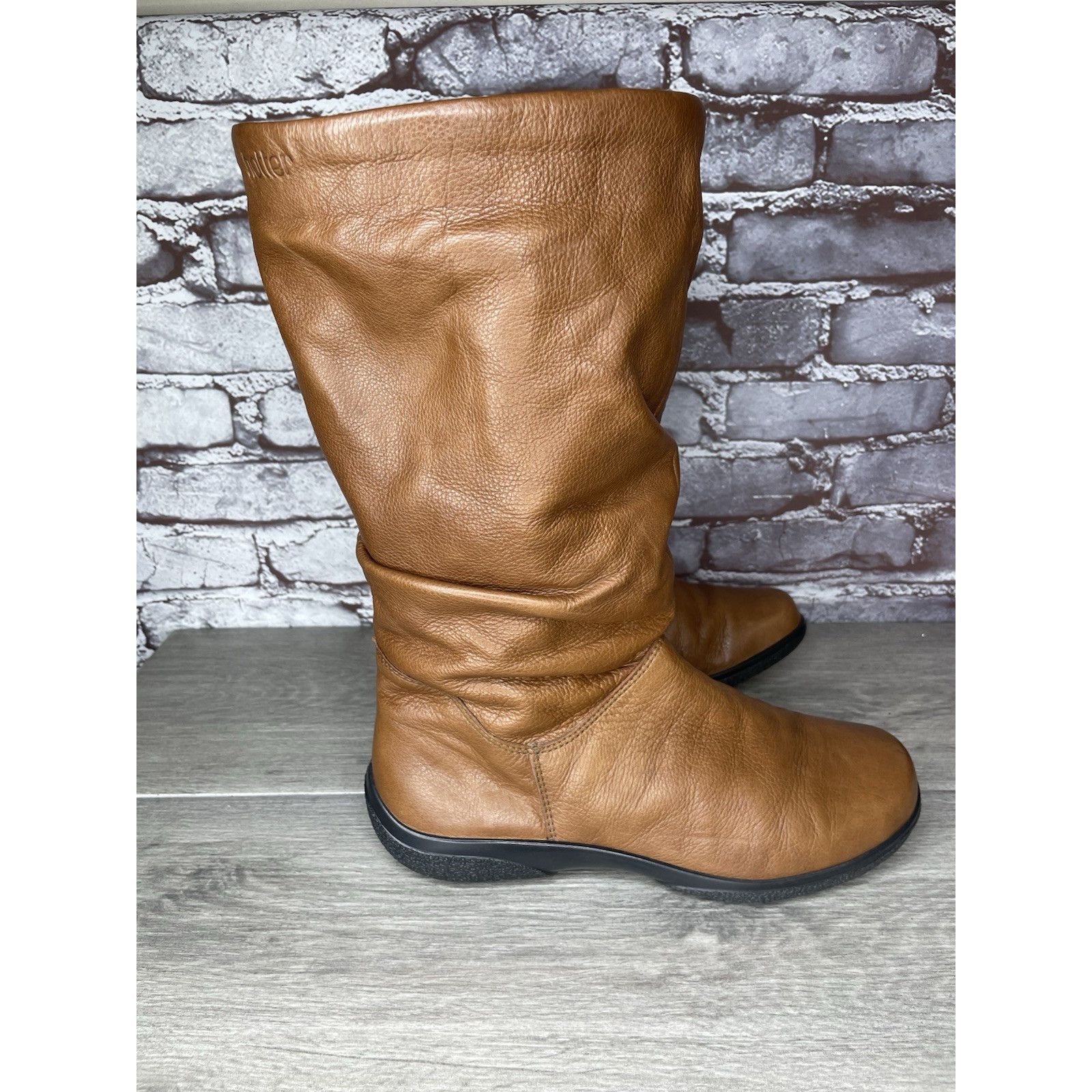 Hush Puppies Hush Puppies Mystery Brown Leather Side Zipper Riding Boots Size US 8.5 / IT 38.5 - 2 Thumbnail