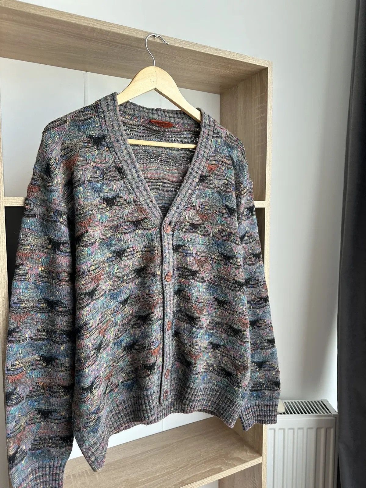 Missoni × Vintage Vintage Missoni Knit Wool Cardigan Iconic Rainbow Sweater Size US M / EU 48-50 / 2 - 11 Thumbnail
