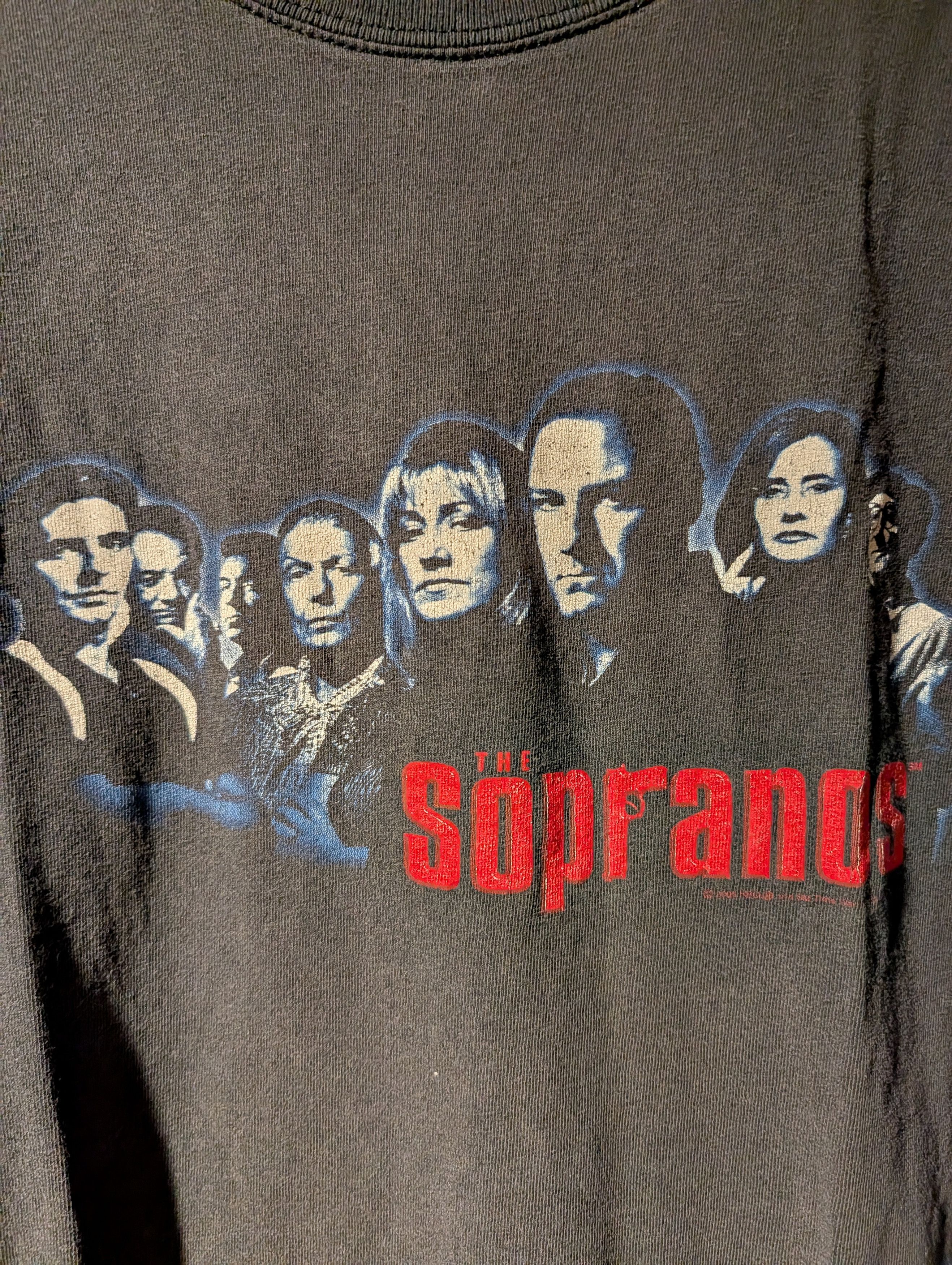 Gildan Vintage 2000 The Soprano's TV Show Black X-Large T-Shirt Size US XL / EU 56 / 4 - 2 Thumbnail