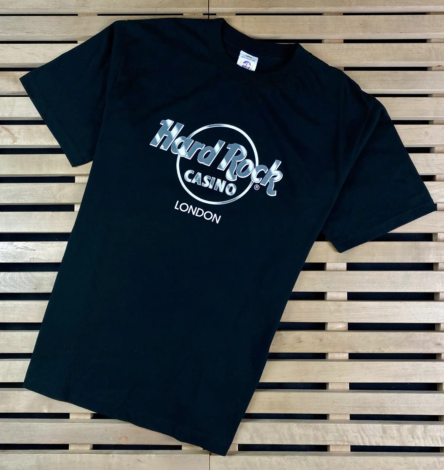 Mens T-Shirt Hard Rock Casino London Vintage Size L